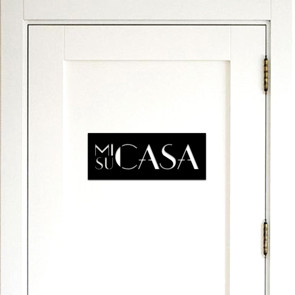 Letreiro de Parede - Placa: Mi casa, su casa