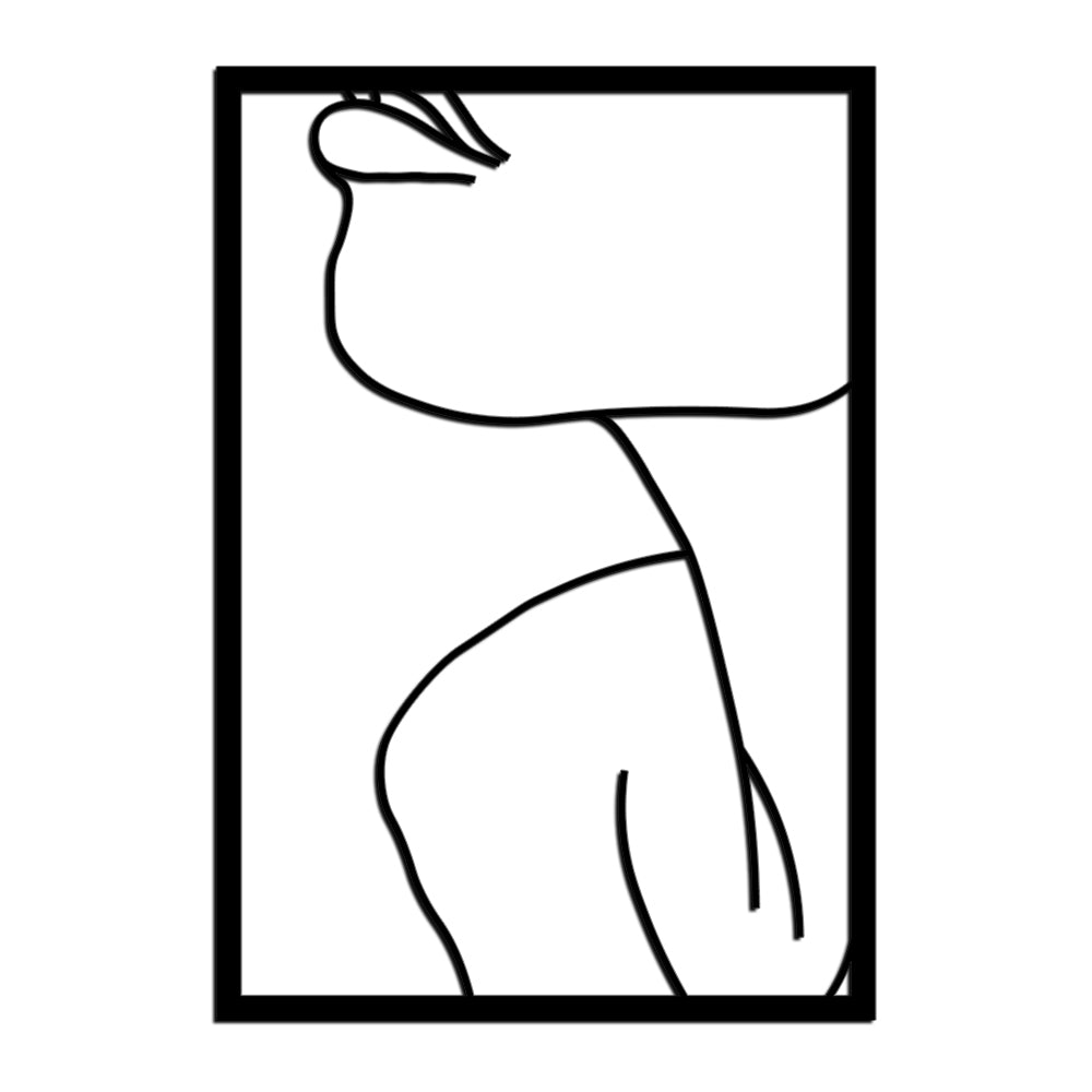 Escultura de Parede Minimalista - Quadro Rosto Linhas 2
