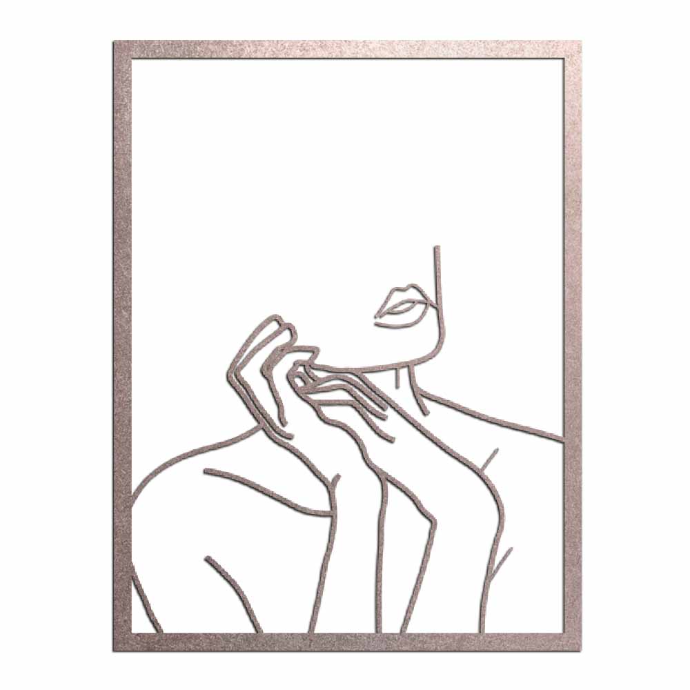 Escultura de Parede Minimalista - Quadro Busto Linhas 1