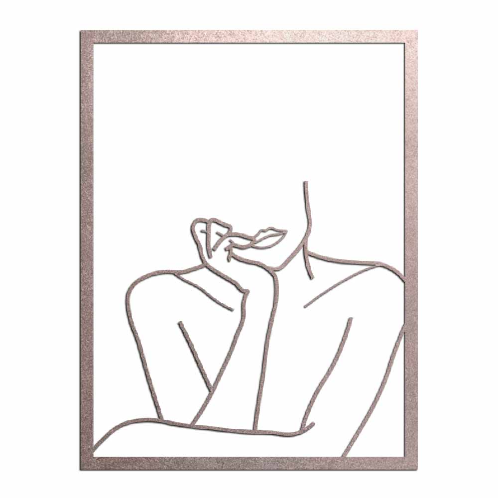Escultura de Parede Minimalista - Quadro Busto Linhas 2