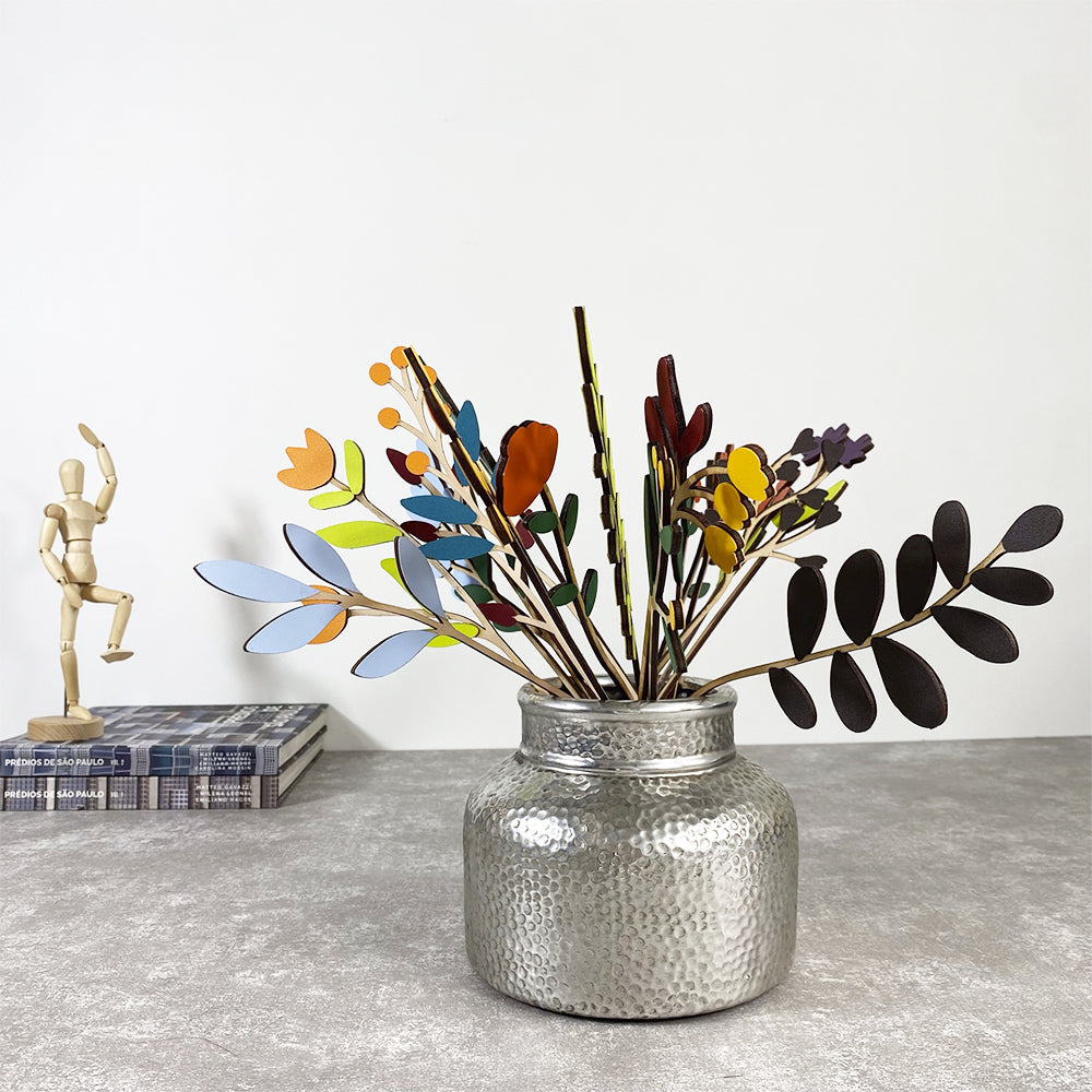 Flor para Vaso - Folhas Marrom