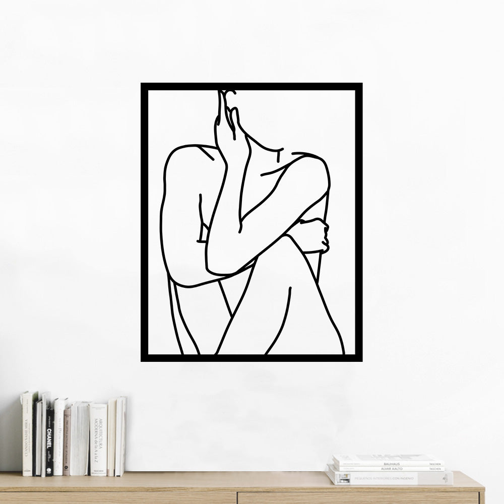 Escultura de Parede Minimalista - Quadro Poses Linhas 3