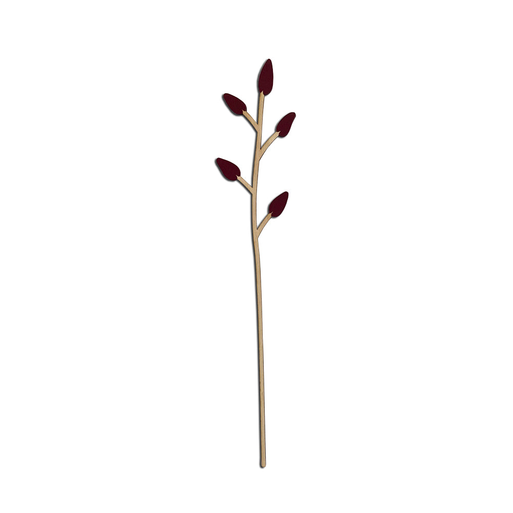 Flor para Vaso - Folhas Vinho