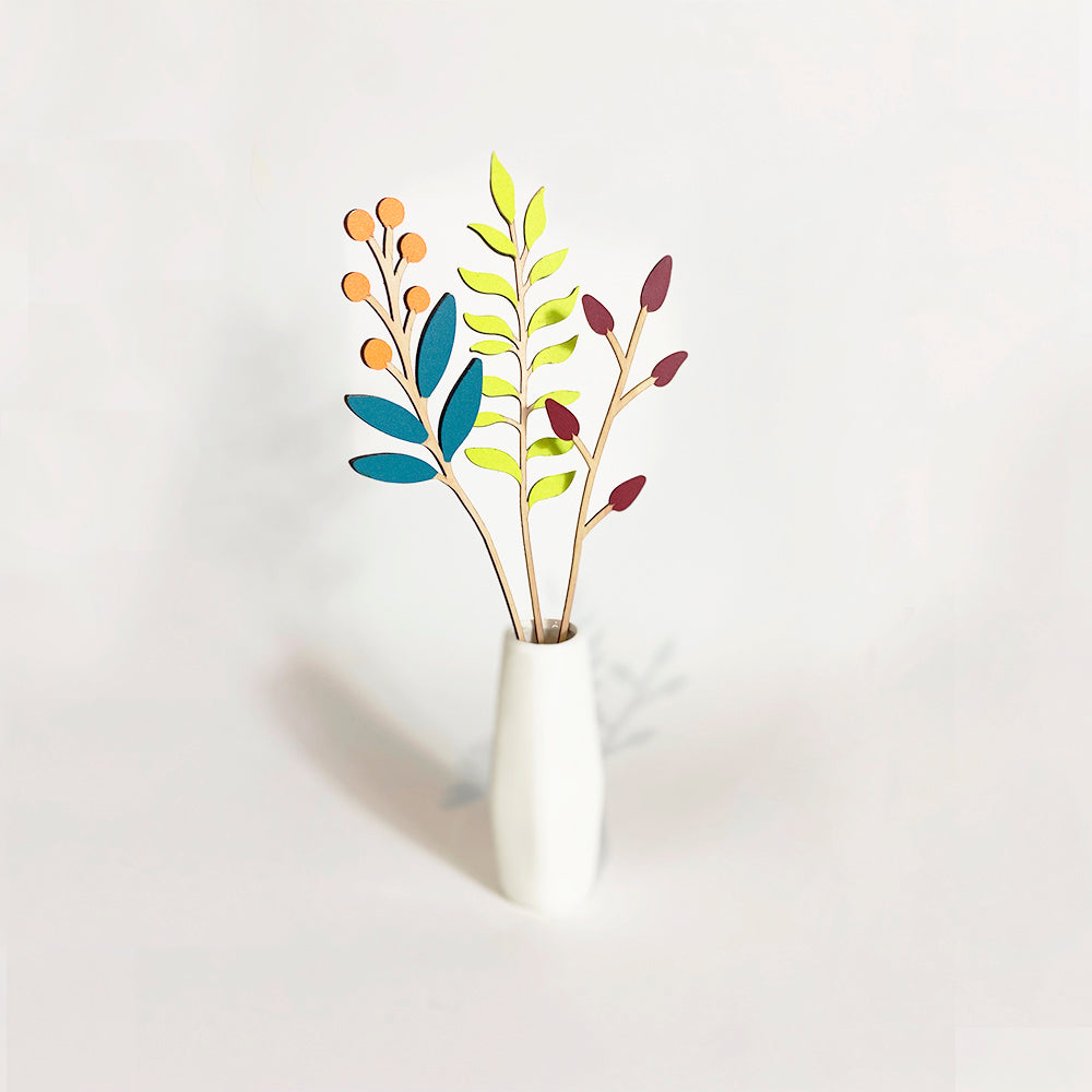 Flor para Vaso - Círculos Laranja