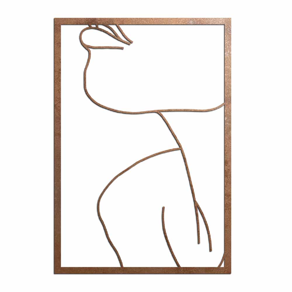 Escultura de Parede Minimalista - Quadro Rosto Linhas 2