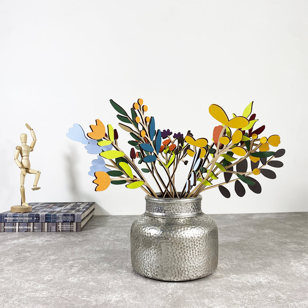 Flor para Vaso - Círculos Laranja