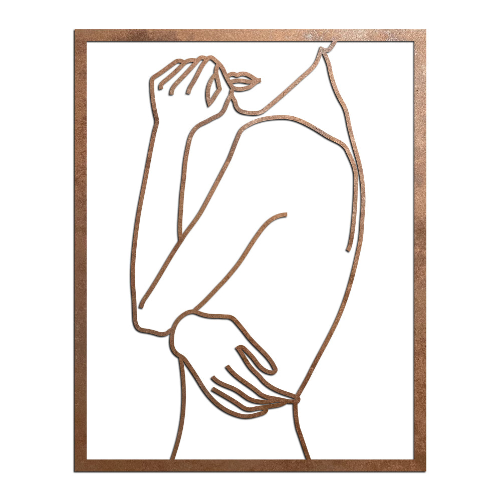 Escultura de Parede Minimalista - Quadro Poses Linhas 1