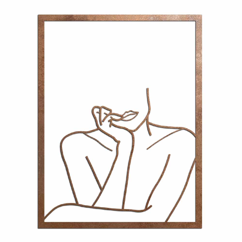 Escultura de Parede Minimalista - Quadro Busto Linhas 2