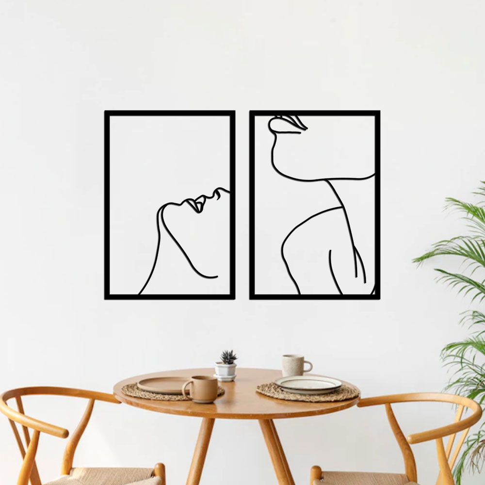 Escultura de Parede Minimalista - Quadro Duo Face
