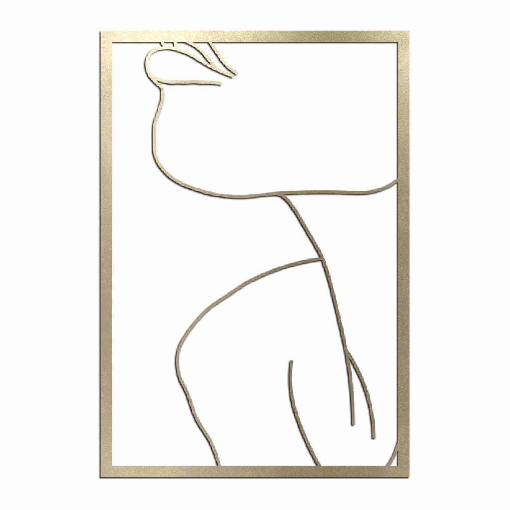Escultura de Parede Minimalista - Quadro Rosto Linhas 2
