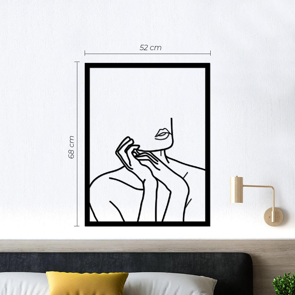 Escultura de Parede Minimalista - Quadro Busto Linhas 1