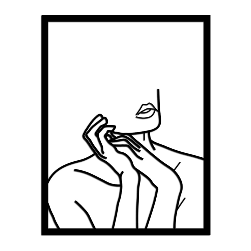 Escultura de Parede Minimalista - Quadro Busto Linhas 1