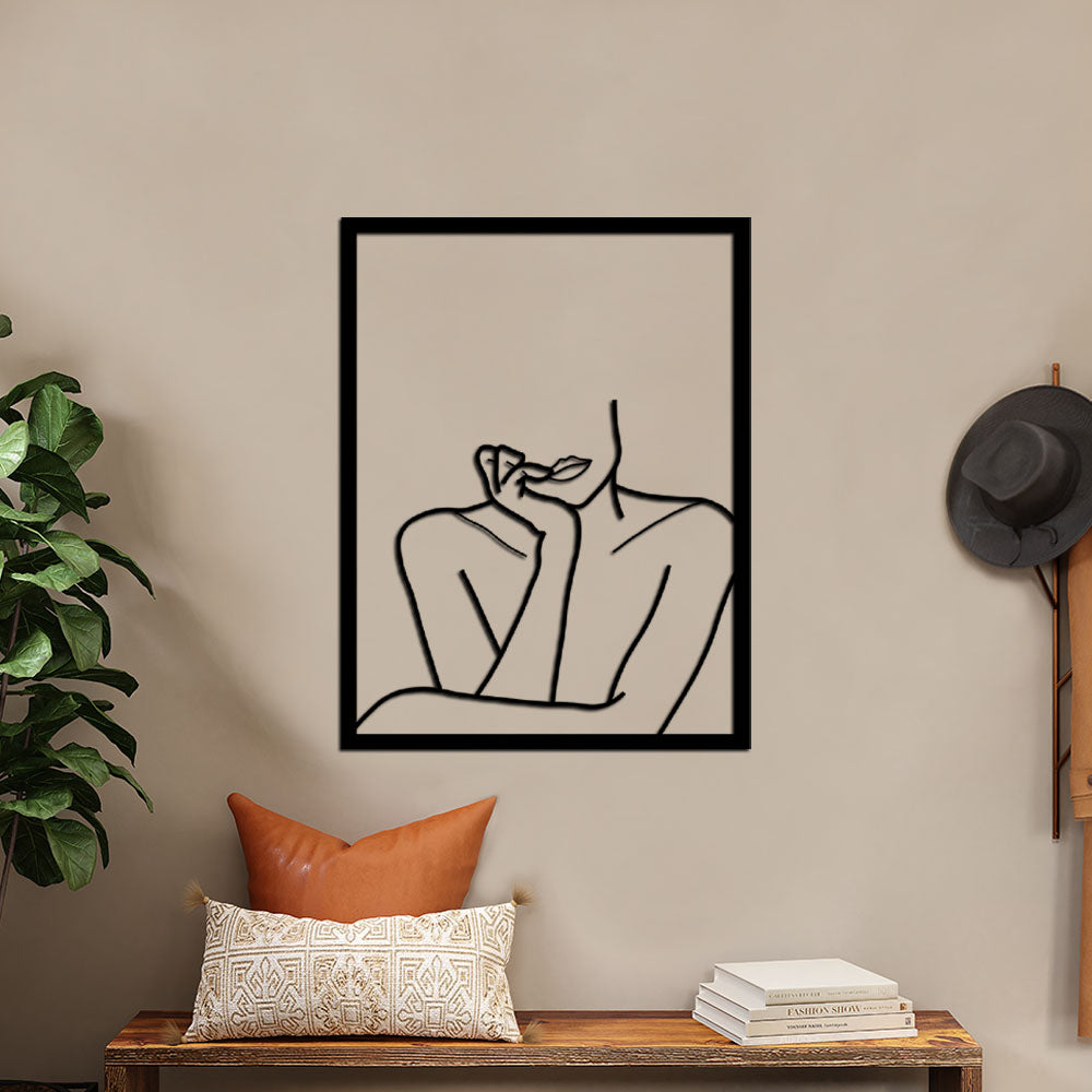 Escultura de Parede Minimalista - Quadro Busto Linhas 2