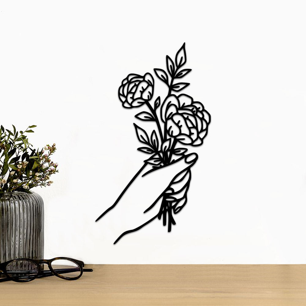 Escultura de Parede Floral - Buquê de Flor