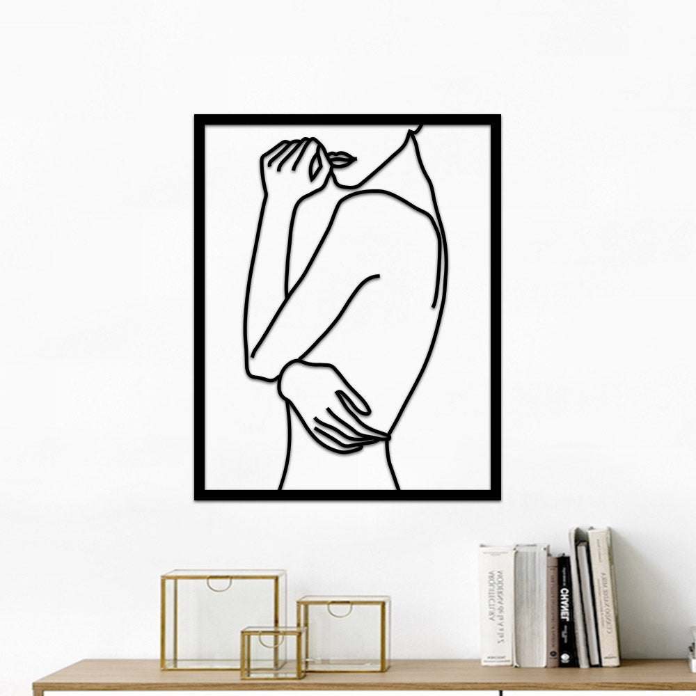 Escultura de Parede Minimalista - Quadro Poses Linhas 1