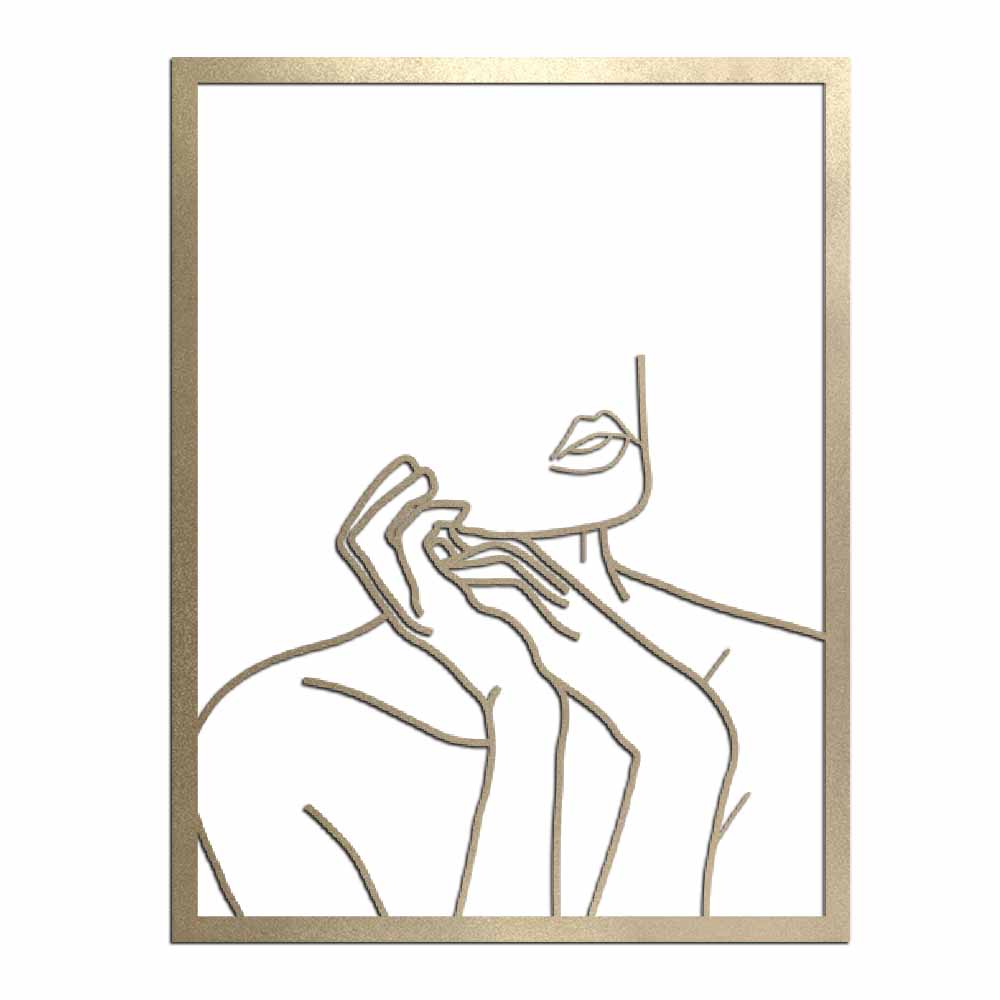 Escultura de Parede Minimalista - Quadro Busto Linhas 1